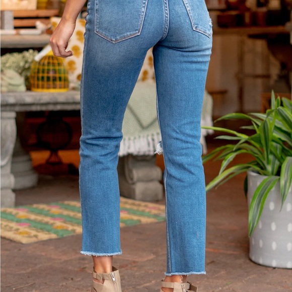 VERVET By Flying Monkey Mid Rise Carlene Straight Jeans - Picture 5 of 11